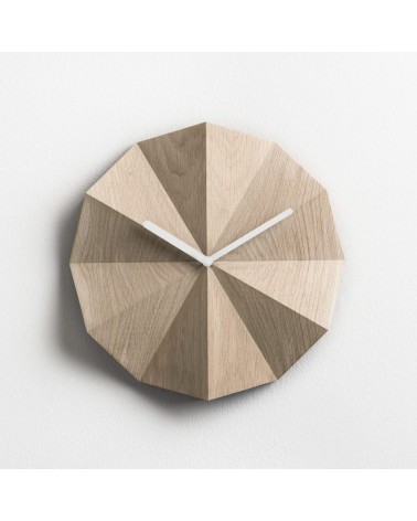 Delta Clock Chêne - Horloge murale en bois Lawa Design de table design originale cuisine salon