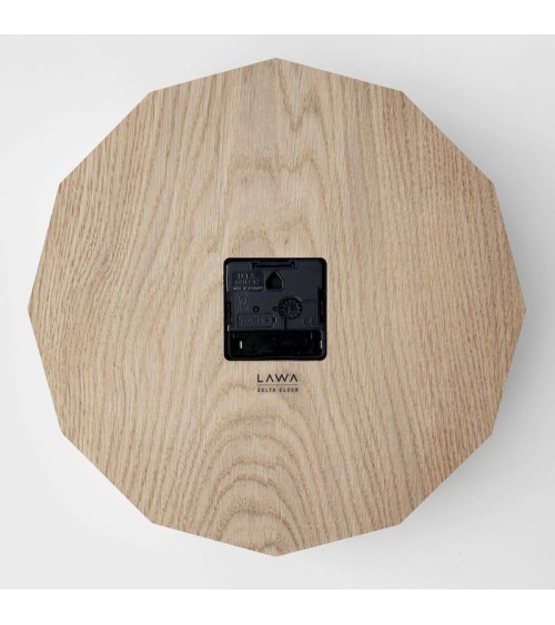 Delta Clock Chêne - Horloge murale en bois Lawa Design de table design originale cuisine salon