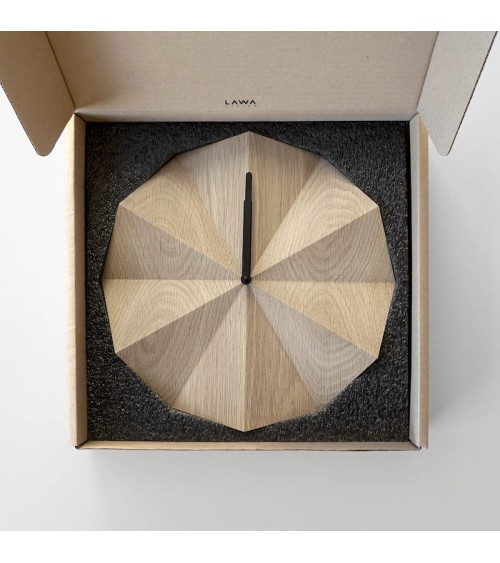 Delta Clock Oak - Wooden Wall Clock Lawa Design wood table desk kitchen clocks modern design