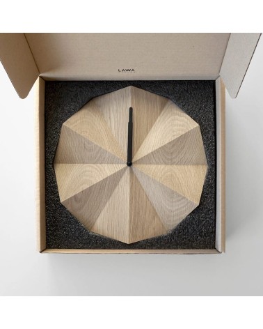 Delta Clock Oak - Wooden Wall Clock Lawa Design wood table desk kitchen clocks modern design