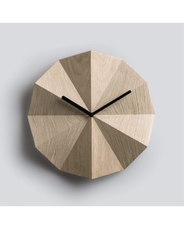 Delta Clock Oak - Wooden Wall Clock Lawa Design wood table desk kitchen clocks modern design