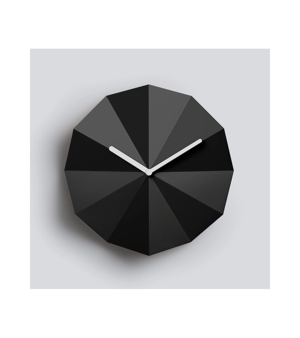 Delta Clock Nero - Orologio da parete Lawa Design da muro orologi moderno tavolo particolari bellissimi design