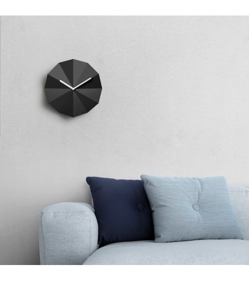 Delta Clock Nero - Orologio da parete Lawa Design da muro orologi moderno tavolo particolari bellissimi design