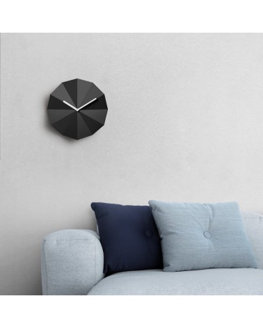 Delta Clock Nero - Orologio da parete Lawa Design da muro orologi moderno tavolo particolari bellissimi design