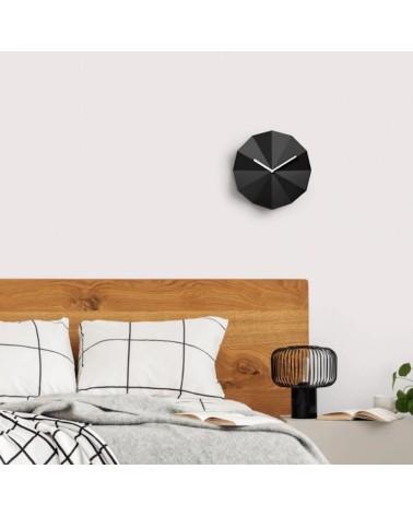 Delta Clock Nero - Orologio da parete Lawa Design da muro orologi moderno tavolo particolari bellissimi design