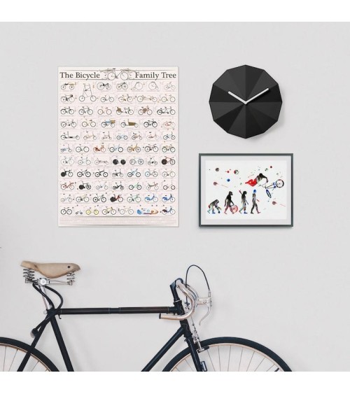 Delta Clock Nero - Orologio da parete Lawa Design da muro orologi moderno tavolo particolari bellissimi design