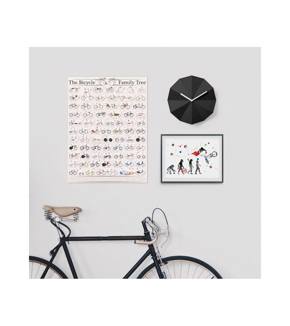 Delta Clock Black - Design Wall Clock Lawa Design wood table desk kitchen clocks modern design