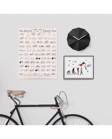 Delta Clock Nero - Orologio da parete Lawa Design da muro orologi moderno tavolo particolari bellissimi design