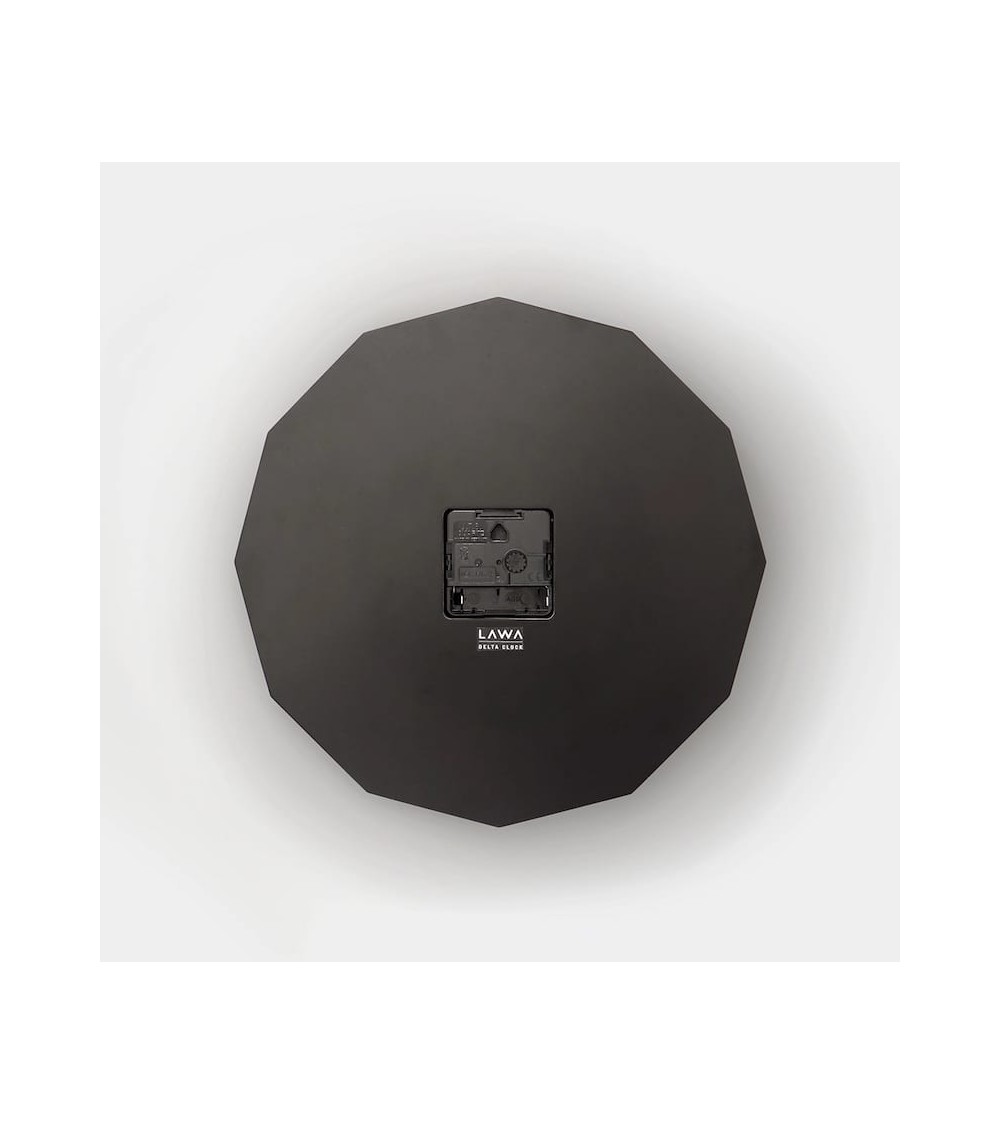 Delta Clock Black - Design Wall Clock Lawa Design wood table desk kitchen clocks modern design