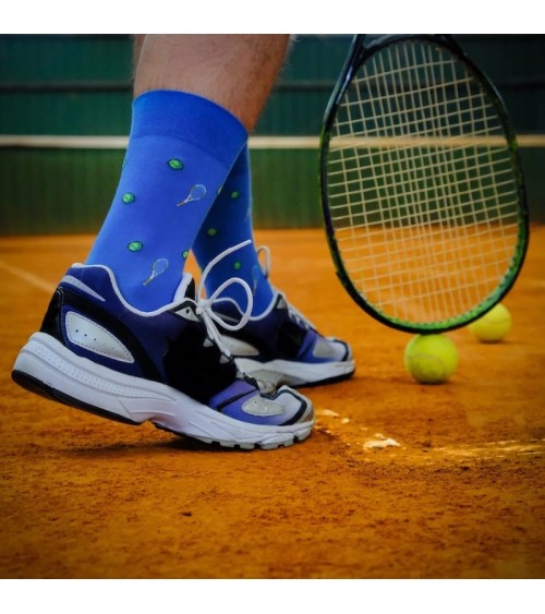 Tennis - Socken mit motiven aus bio Baumwolle - Blau The Captain Socks Socke lustige Damen Herren farbige coole socken mit mo...