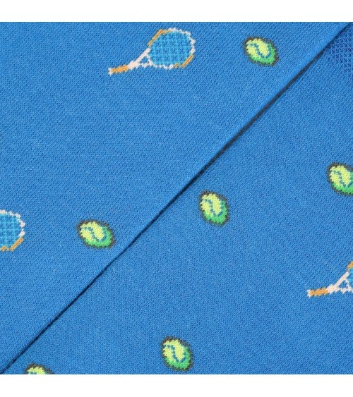 Tennis - Chaussettes à motifs en coton bio - Bleu The Captain Socks jolies chausset pour homme femme fantaisie drole originales