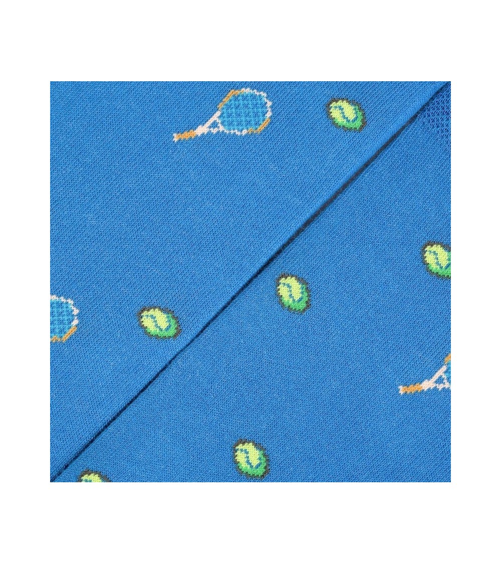 Tennis - Chaussettes à motifs en coton bio - Bleu The Captain Socks jolies pour femme originales pour homme chausset rigolote...