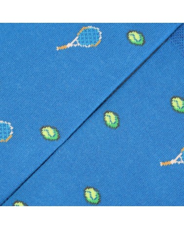 Tennis - Calze in cotone bio - Blu The Captain Socks calze da uomo per donna divertenti simpatici particolari