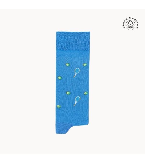 Tennis - Calze in cotone bio - Blu The Captain Socks calze da uomo per donna divertenti simpatici particolari