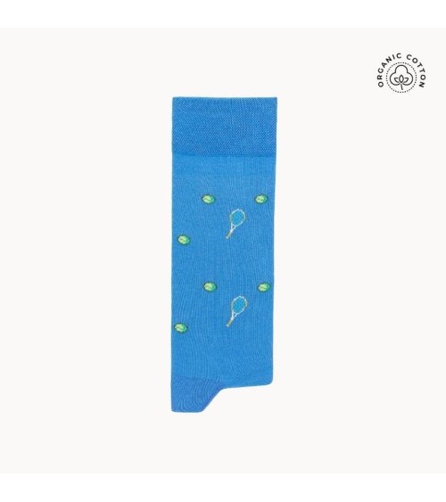 Tennis - Organic cotton socks - Blue The Captain Socks funny crazy cute cool best pop socks for women men