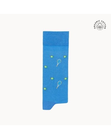 Tennis - Organic cotton socks - Blue The Captain Socks funny crazy cute cool best pop socks for women men