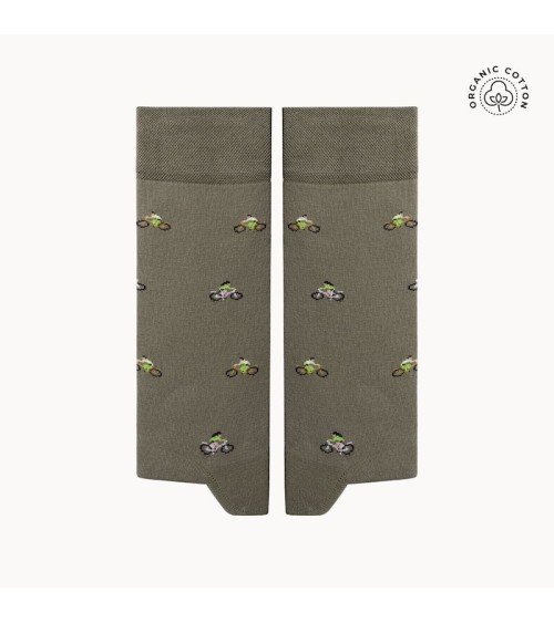 Vélo - Chaussettes à motifs en coton bio The Captain Socks jolies chausset pour homme femme fantaisie drole originales