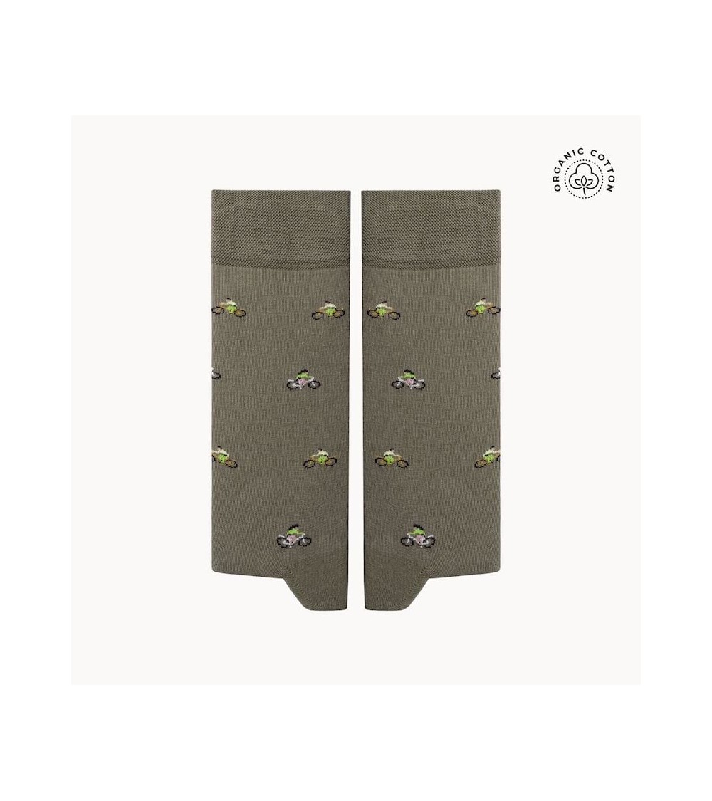 Chaussettes fantaisie en coton bio Vélo The Captain Socks