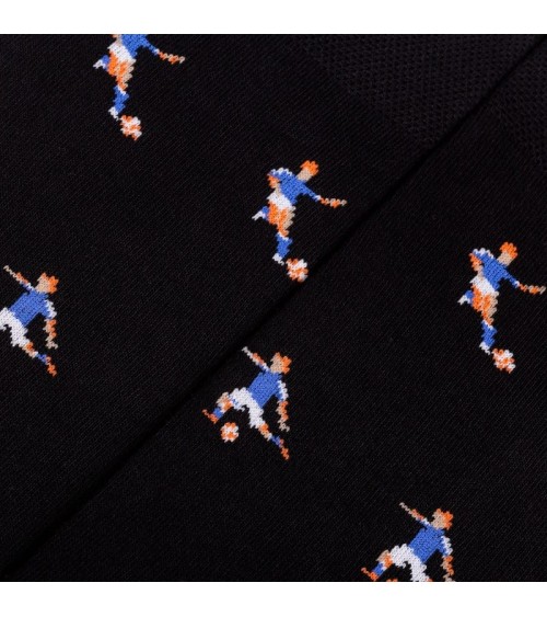 Calcio - Calze in cotone bio - Nero The Captain Socks calze da uomo per donna divertenti simpatici particolari