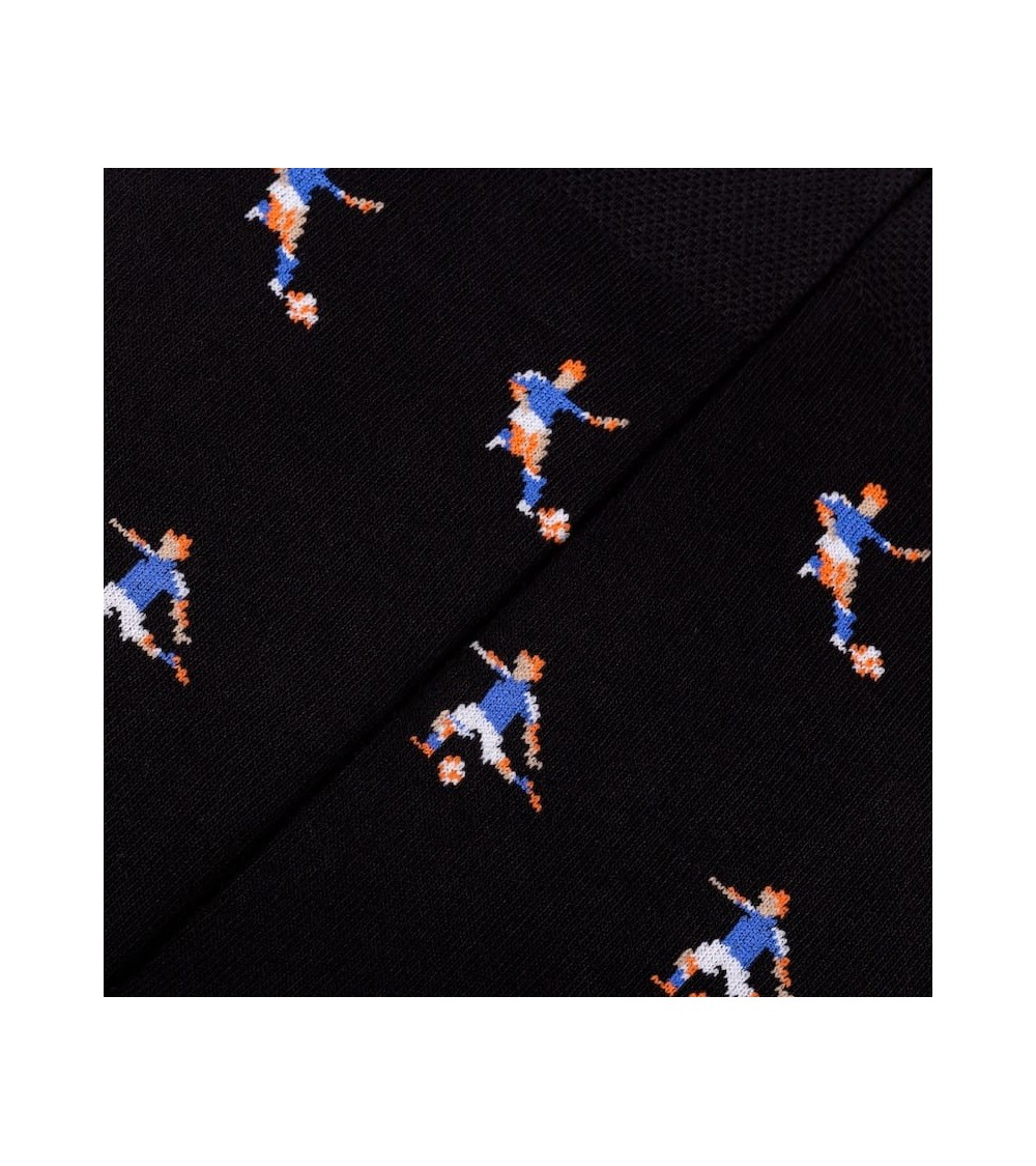 Football - Chaussettes à motifs en coton bio - Noir The Captain Socks jolies chausset pour homme femme fantaisie drole origin...