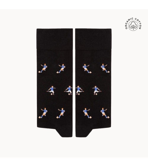 Calcio - Calze in cotone bio - Nero The Captain Socks calze da uomo per donna divertenti simpatici particolari