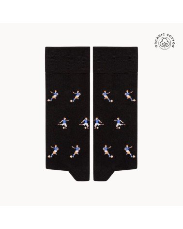Calcio - Calze in cotone bio - Nero The Captain Socks calze da uomo per donna divertenti simpatici particolari
