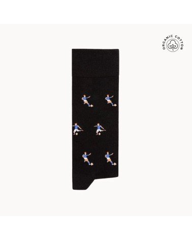 Calcio - Calze in cotone bio - Nero The Captain Socks calze da uomo per donna divertenti simpatici particolari