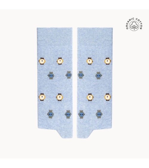 Montre - Chaussettes à motifs en coton bio - Bleu The Captain Socks jolies pour femme originales pour homme chausset rigolote...