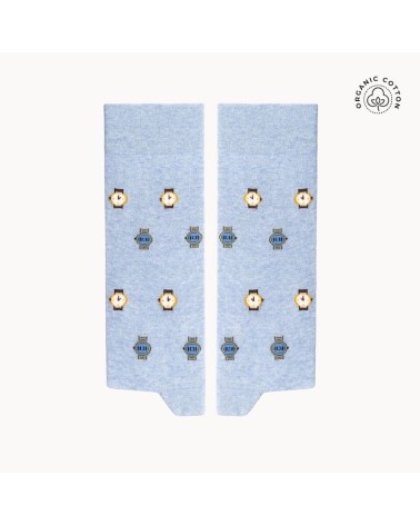 Uhren - Coole Socken mit Motiven - Blau The Captain Socks socke kuschelsocken für damen lustig herren farbige coole socken