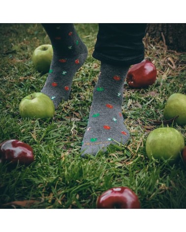 Apfel - Socken mit motiven aus bio Baumwolle The Captain Socks Socke lustige Damen Herren farbige coole socken mit motiv kaufen