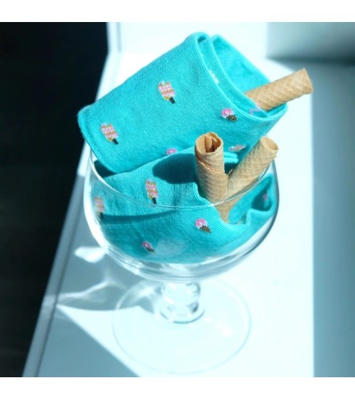 Glace - Chaussettes à motifs en coton bio The Captain Socks jolies pour femme originales pour homme chausset rigolotes drole ...