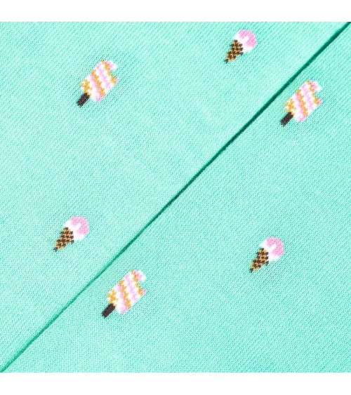 Ice Cream - Organic cotton socks The Captain Socks funny crazy cute cool best pop socks for women men