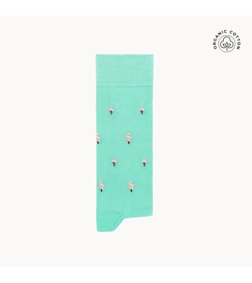 Ice Cream - Organic cotton socks The Captain Socks funny crazy cute cool best pop socks for women men