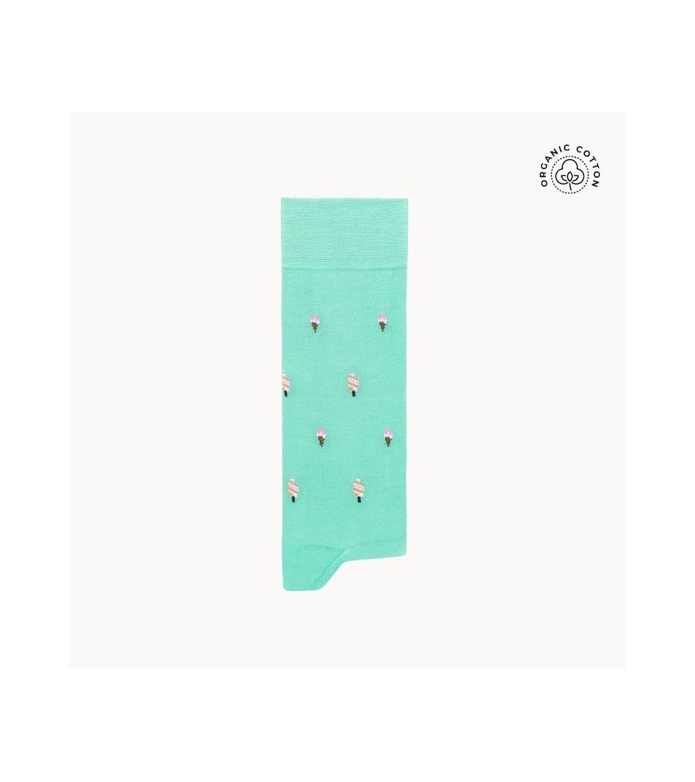 Glace - Chaussettes à motifs en coton bio The Captain Socks jolies pour femme originales pour homme chausset rigolotes drole ...