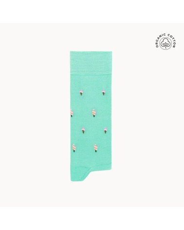 Ice Cream - Organic cotton socks The Captain Socks funny crazy cute cool best pop socks for women men
