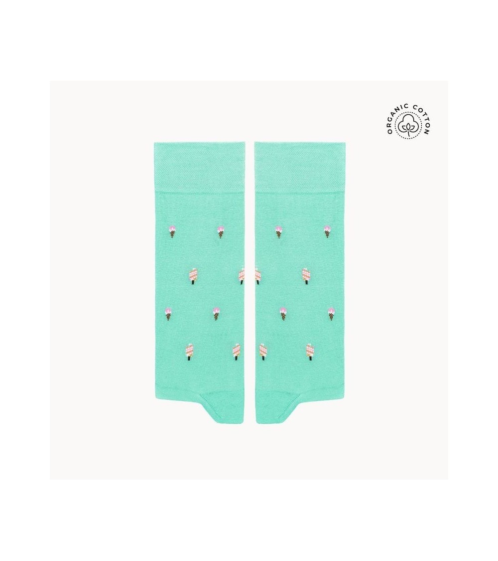 Glace - Chaussettes à motifs en coton bio The Captain Socks jolies pour femme originales pour homme chausset rigolotes drole ...