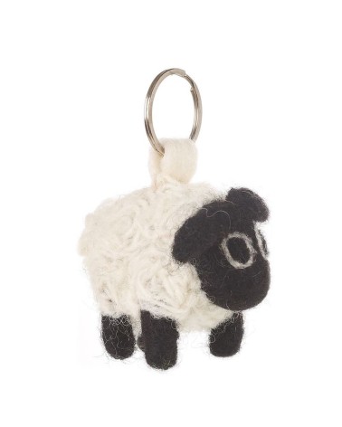 Sheep - Cool Handcrafted Keychain Felt so good original gift idea switzerland