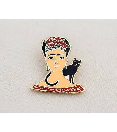 Pin's - Frida Kahlo Wildship Studio pins rare métal originaux bijoux suisse