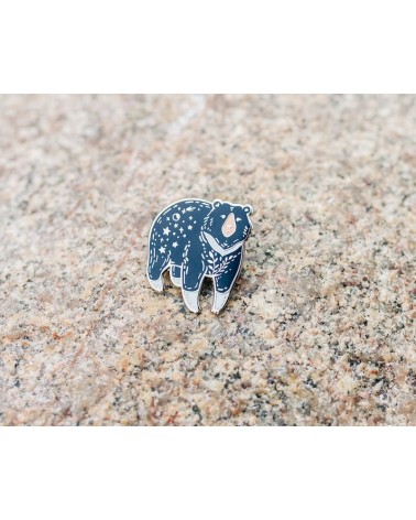 Spilla Smaltata - Orso della luna Wildship Studio spiritose spille colorate particolari eleganti donna da giacca uomo
