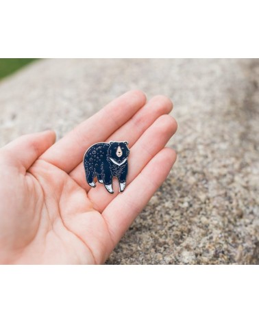 Pin's - Ours Lunaire Wildship Studio pins rare métal originaux bijoux suisse