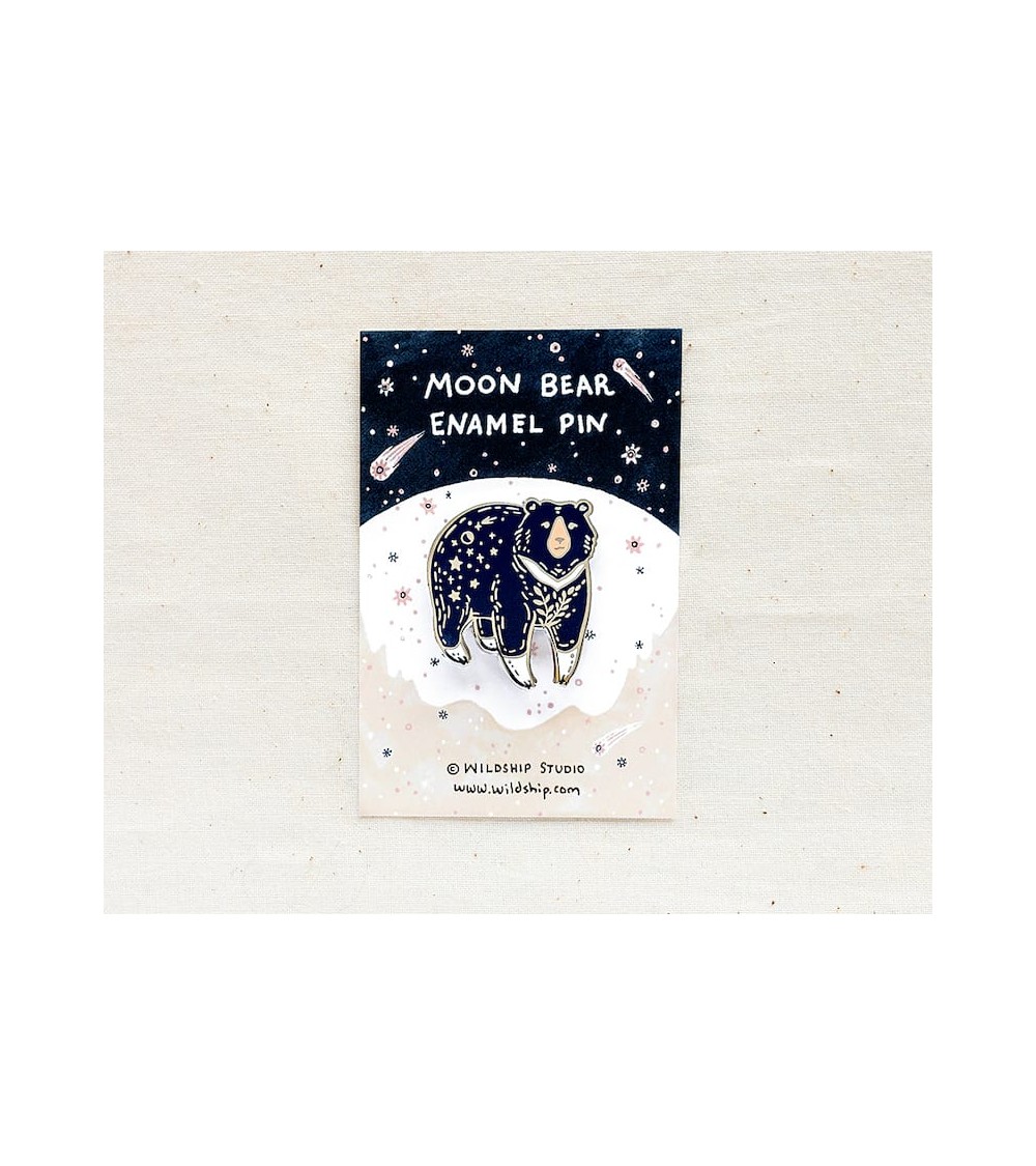 Enamel Pin - Moon Bear - Wildship Studio - KITATORI