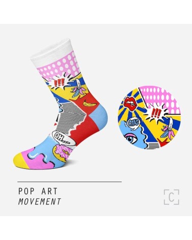 Chaussettes - Pop Art Curator Socks jolies pour femme originales pour homme chausset rigolotes drole Suisse
