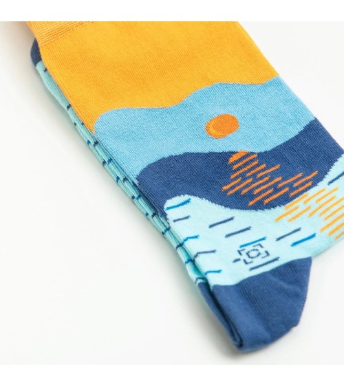 Chaussettes - Impression, soleil levant Curator Socks jolies pour femme originales pour homme chausset rigolotes drole Suisse