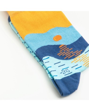 Chaussettes - Impression, soleil levant Curator Socks jolies pour femme originales pour homme chausset rigolotes drole Suisse