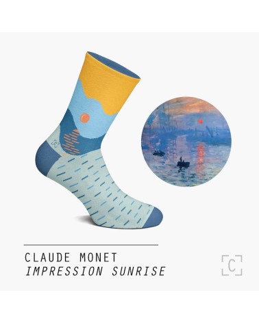Chaussettes - Impression, soleil levant Curator Socks jolies chausset pour homme femme fantaisie drole originales