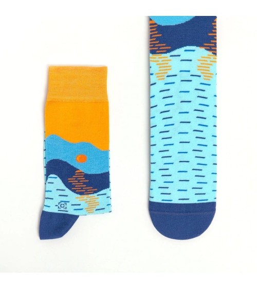 Chaussettes - Impression, soleil levant Curator Socks jolies pour femme originales pour homme chausset rigolotes drole Suisse