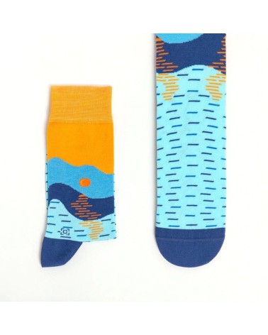 Socken - Impression, Sonnenaufgang Curator Socks Socke lustige Damen Herren farbige coole socken mit motiv kaufen