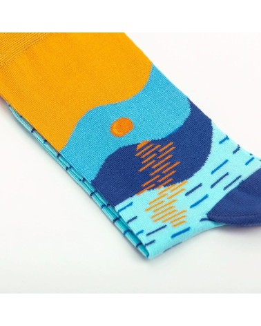 Chaussettes - Impression, soleil levant Curator Socks jolies chausset pour homme femme fantaisie drole originales