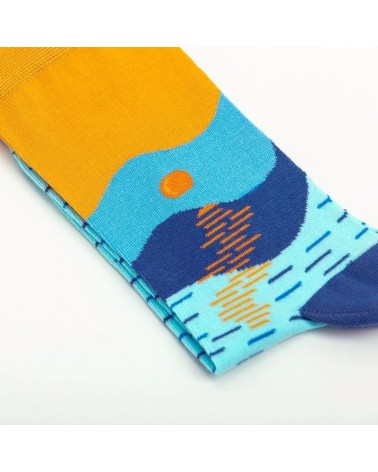 Chaussettes - Impression, soleil levant Curator Socks jolies pour femme originales pour homme chausset rigolotes drole Suisse