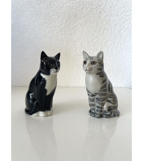 Sadie & Smartie - Katze Salz und Pfefferstreuer Quail Ceramics  pfeffer steuer salzpfeffersteuer set lustige kaufen